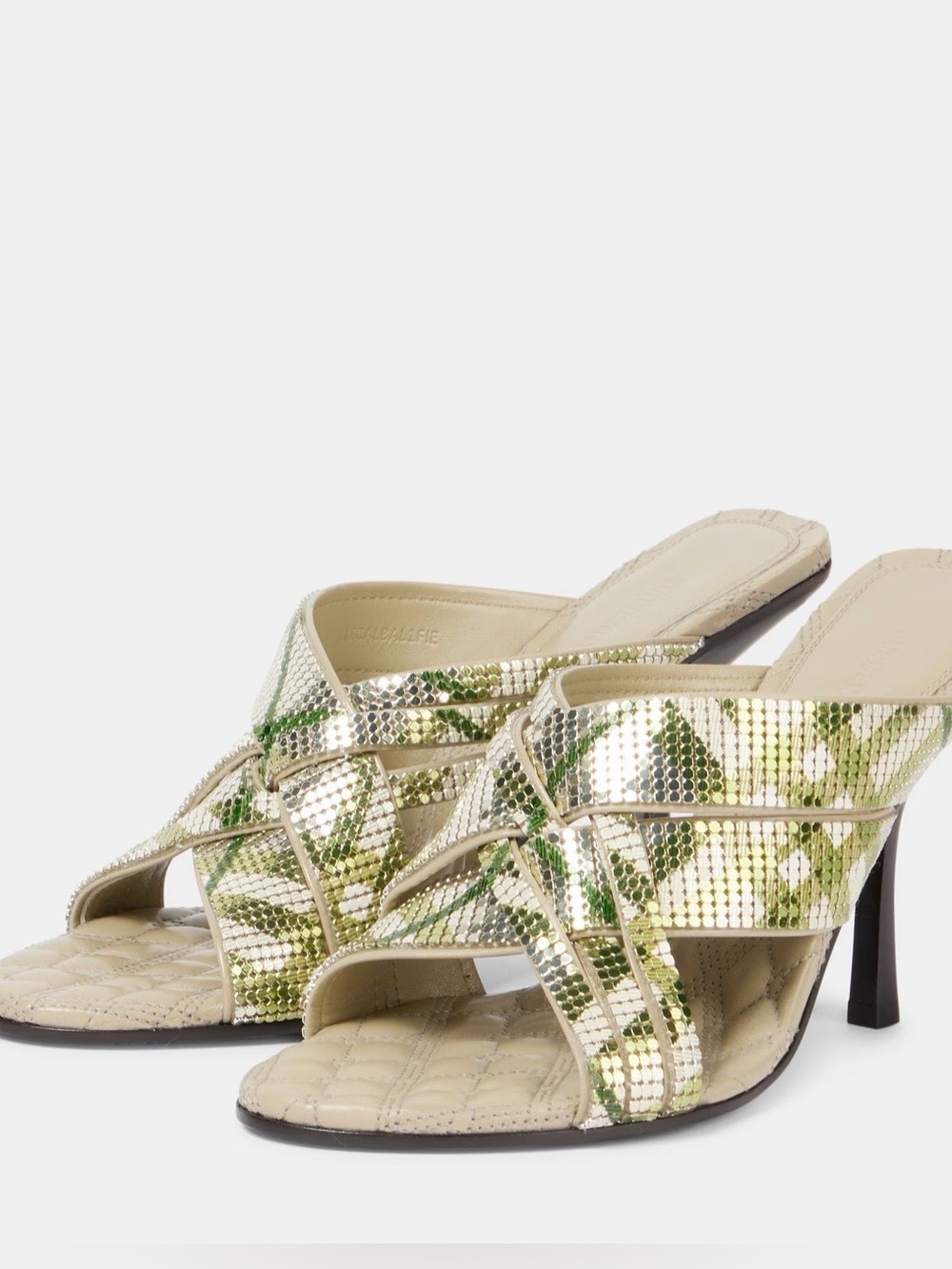 Burberry Cabana Metallic Mules (Runway Collection)
